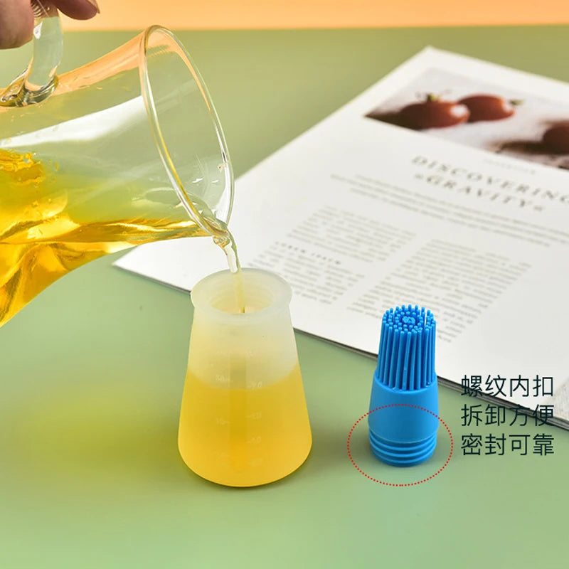 Barbecue Oil Brush Silicone Bbq Honey Oil Bottle