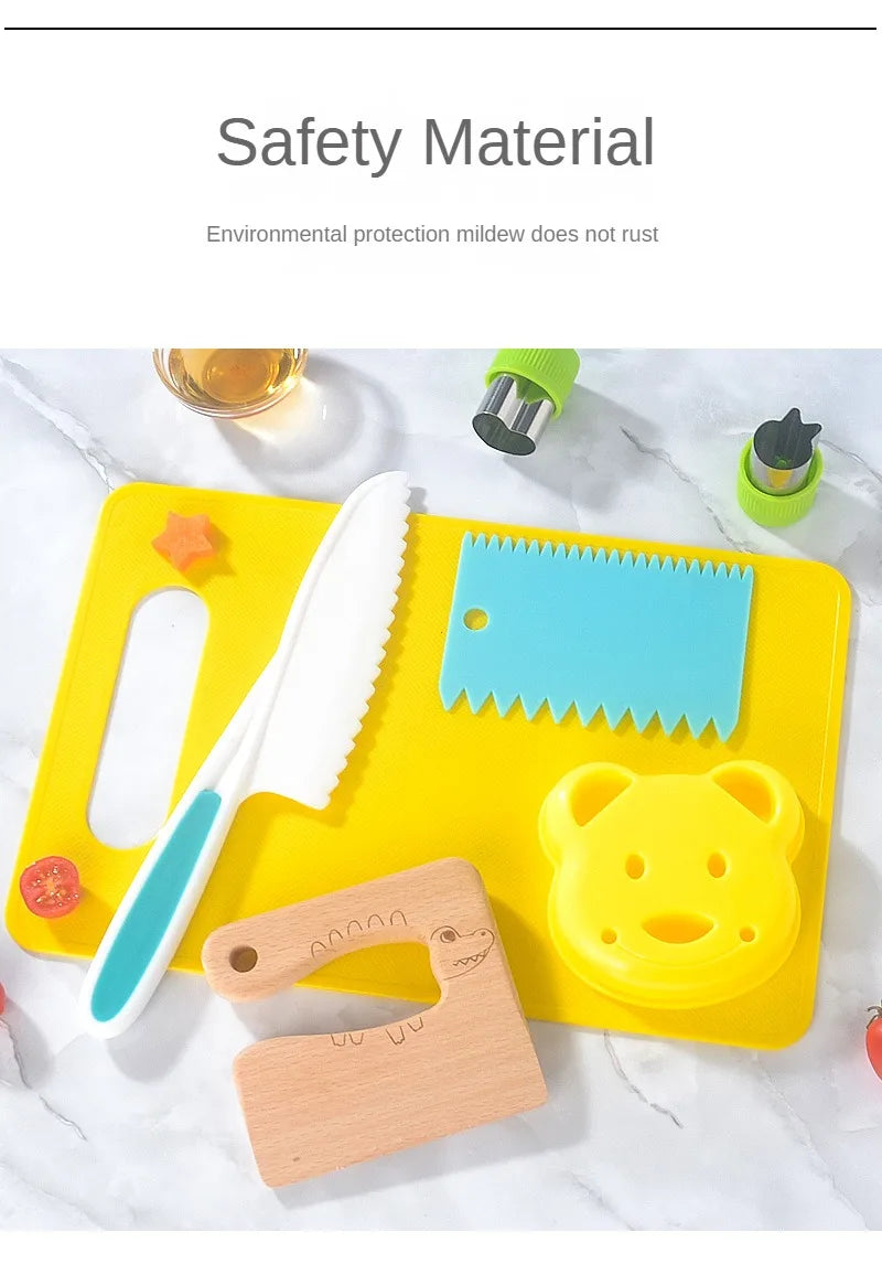 13/17pcs Montessori Kids Cooking Safe Knives Toddler 2-8