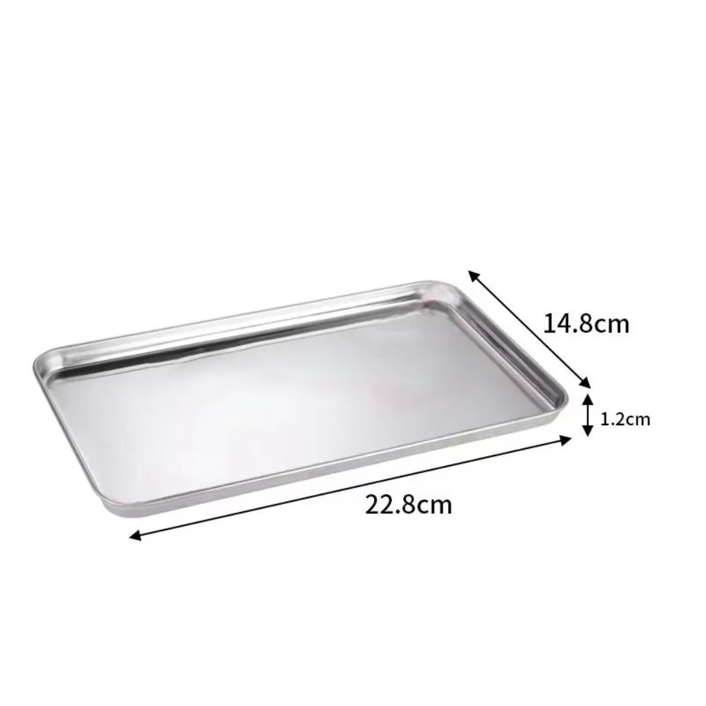 Food Grade Stainless Steel Tray Rust Resistant Rectangular