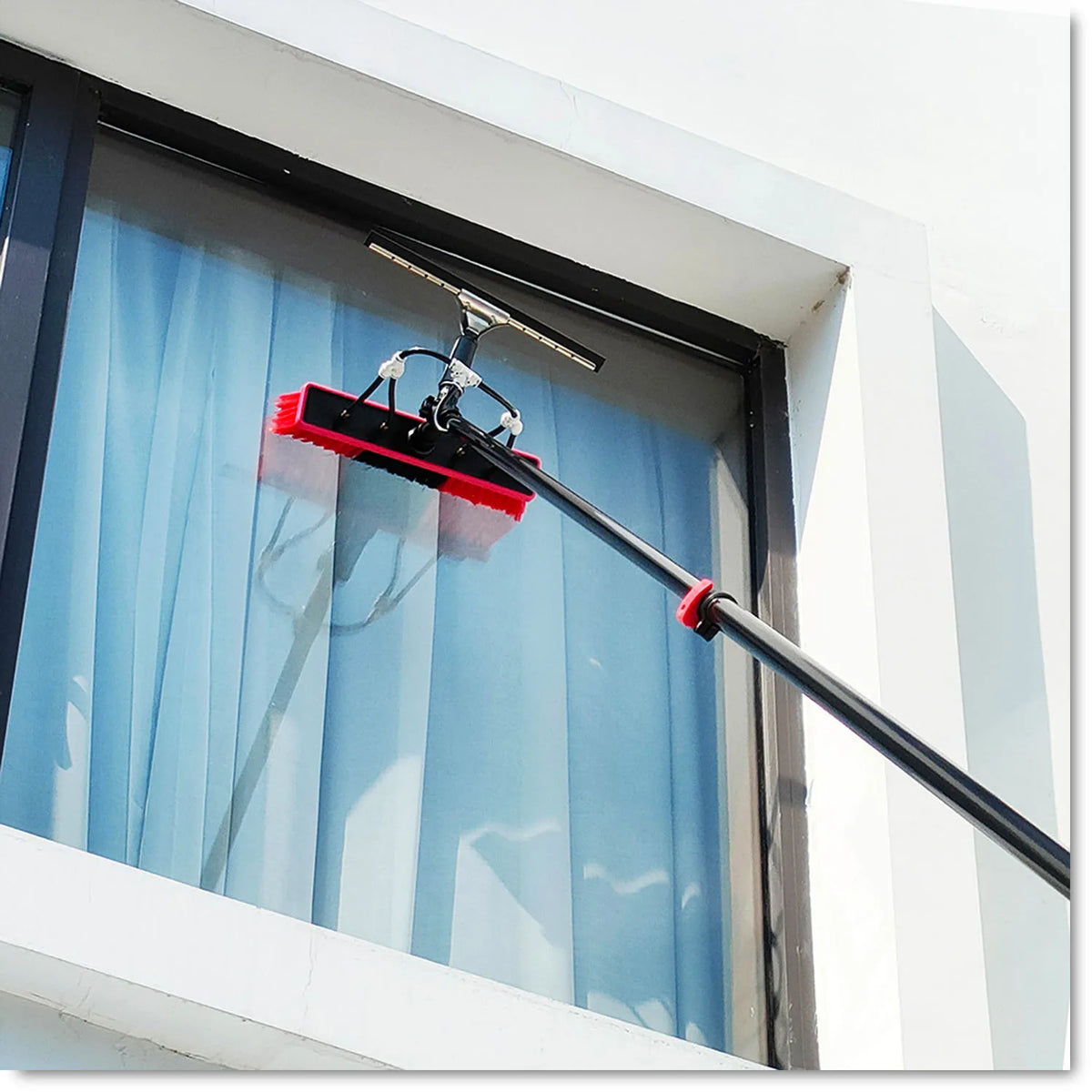 Water Fed Telescopic Pole Telesbrush Window Solar Photovoltaic