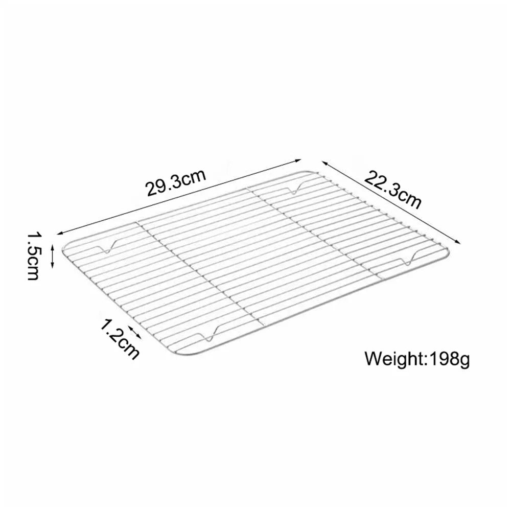 Stainless Steel Cooling Rack Non-Stick Silver Bbq Tray