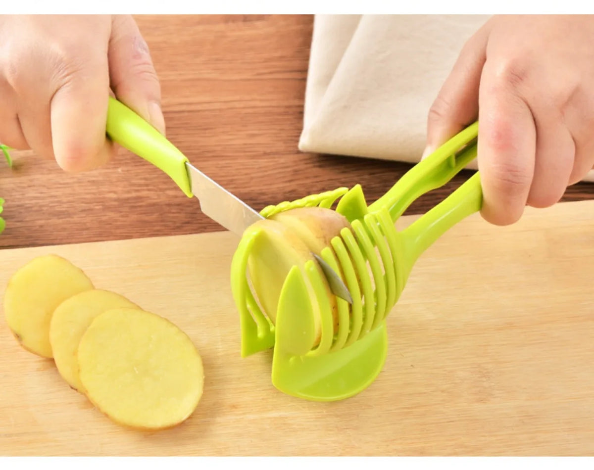 Round Slicing Clamp Handheld Lemon Slicer Fruit Cutter