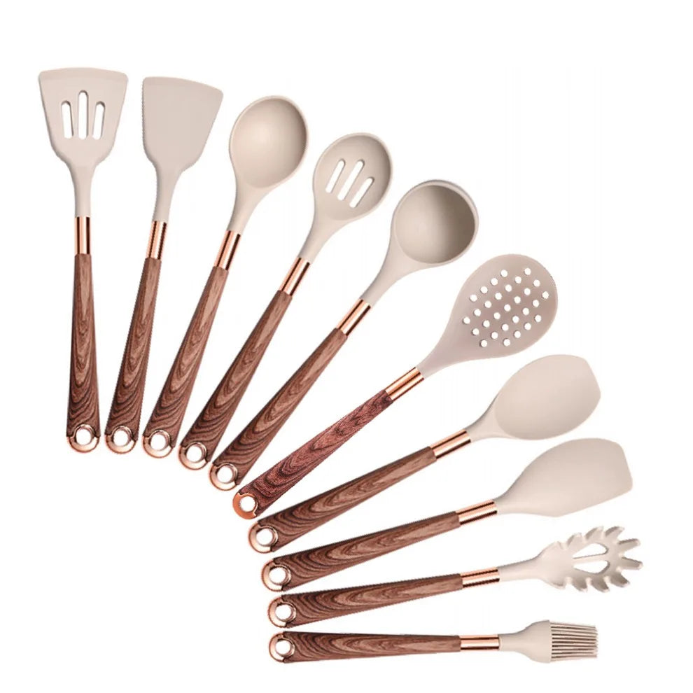 Silicone Cooking Utensils Non-Scratch Non-Stick Heat Resistant