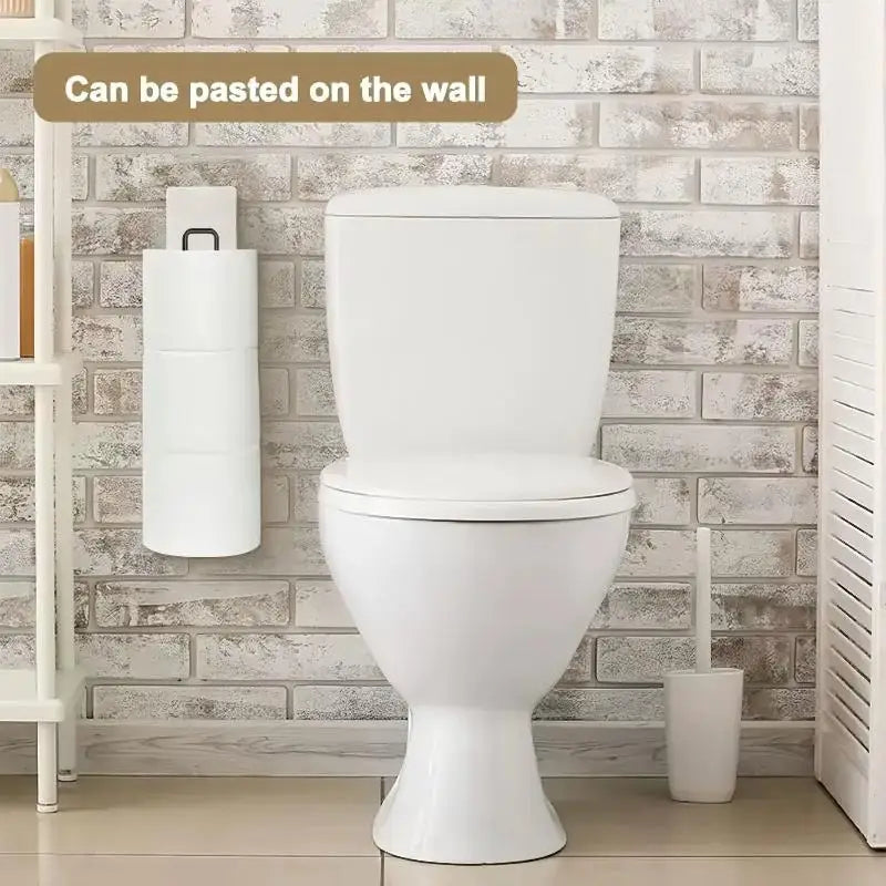 1/2/3pcs Wall Mounted Bathroom Organizer No Drill Paper