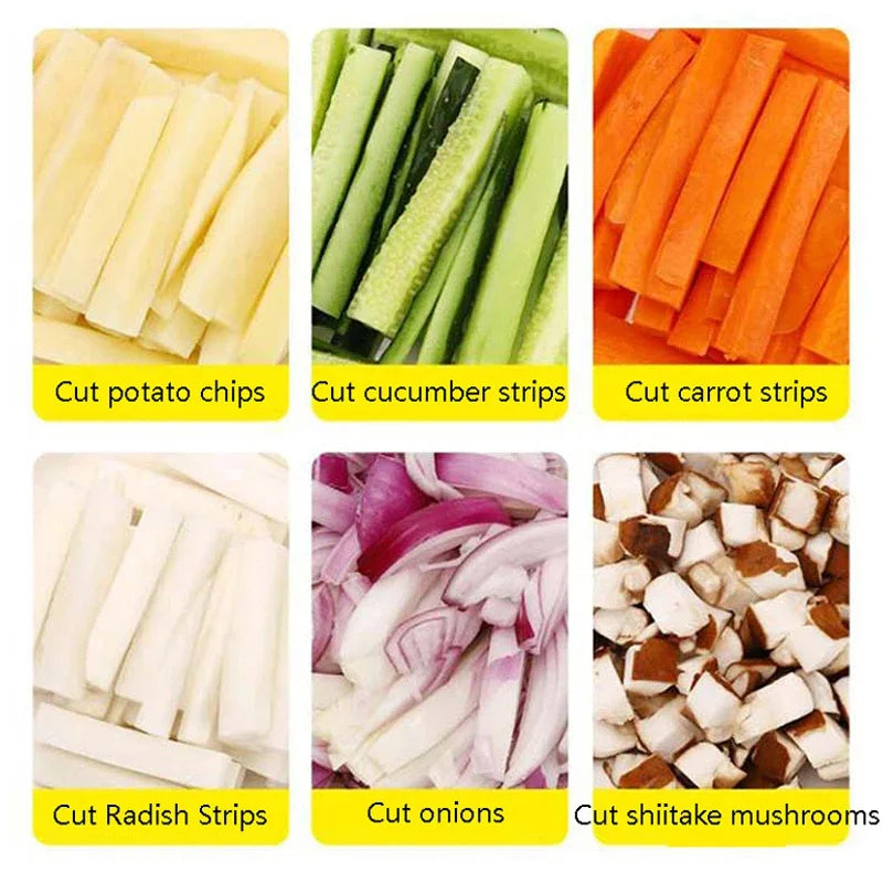 Hand Movement Fruit Vegetable Slice Cube Cutting Slicing