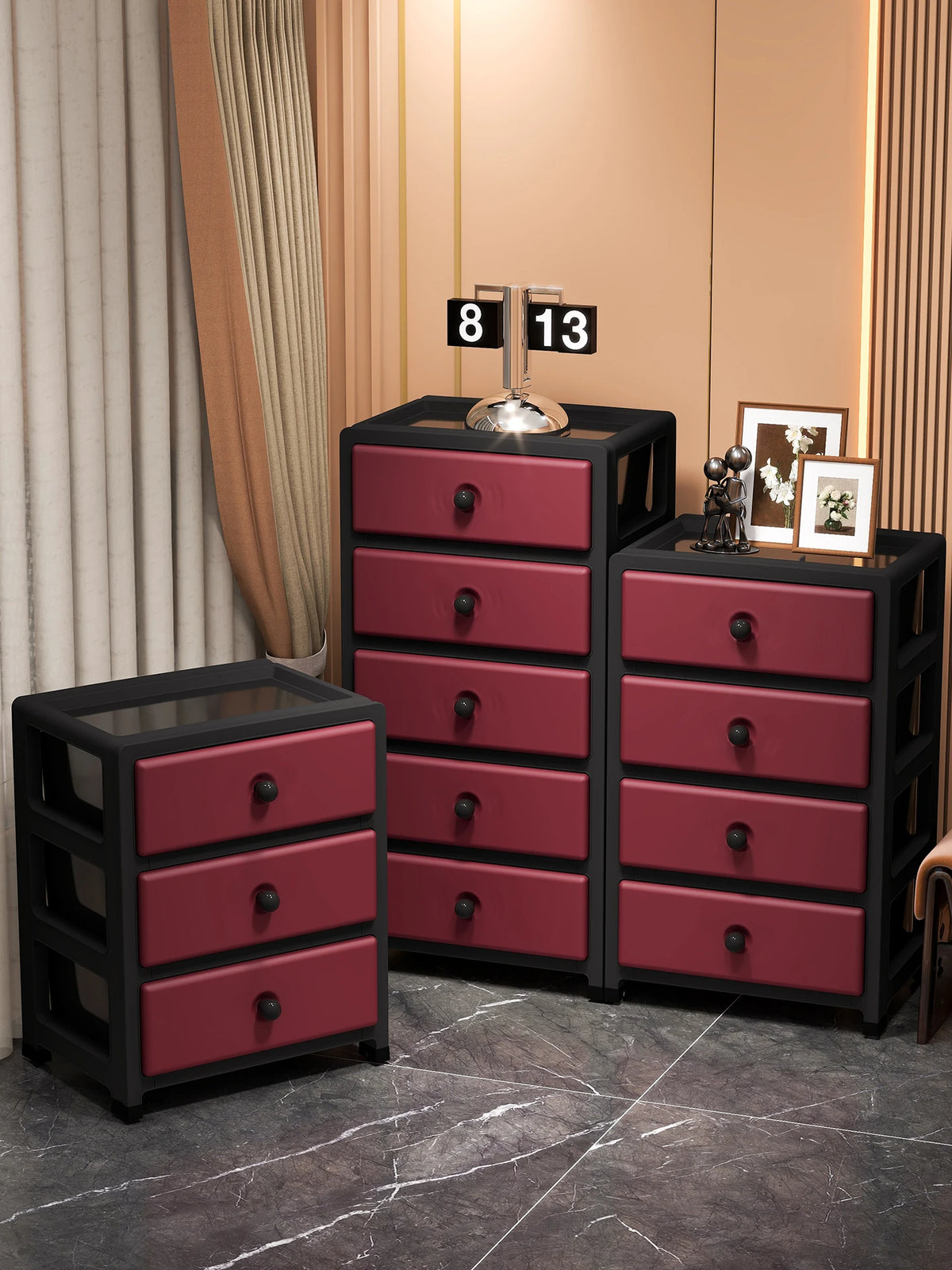 Drawer-Style Storage Cabinet - Living Room Storage Cabinet