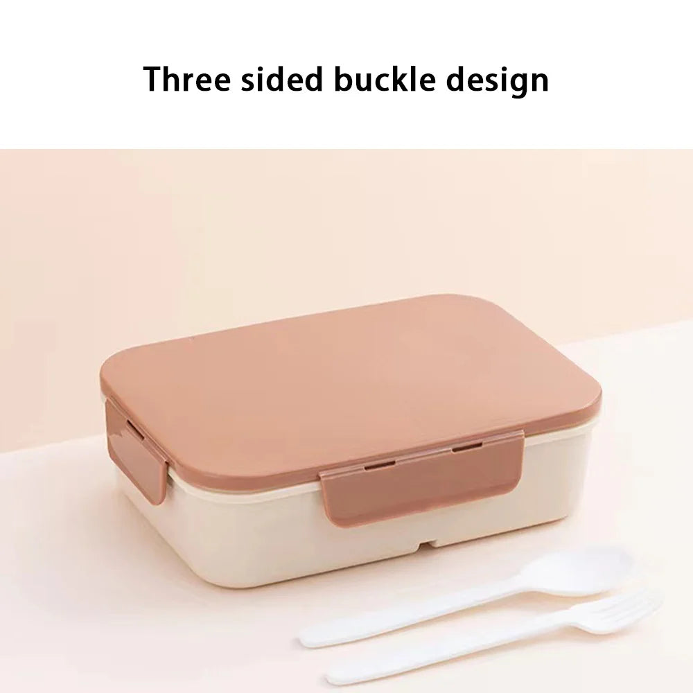 Flip Lid Compartment Lunch Box Food Organizer Case