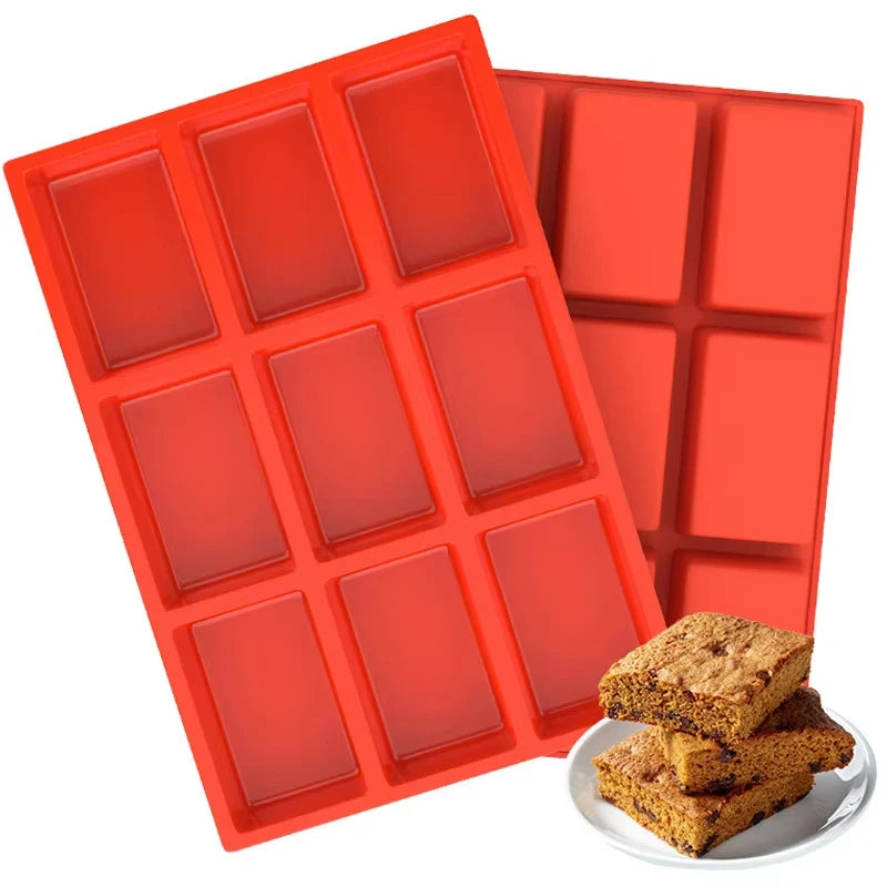 Big 9-Cavity Silicone Mini Loaf Pan Baking Cake
