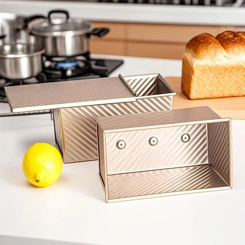1pc Non-Stick Corrugated Rectangle Loaf Pan Cover Aluminized