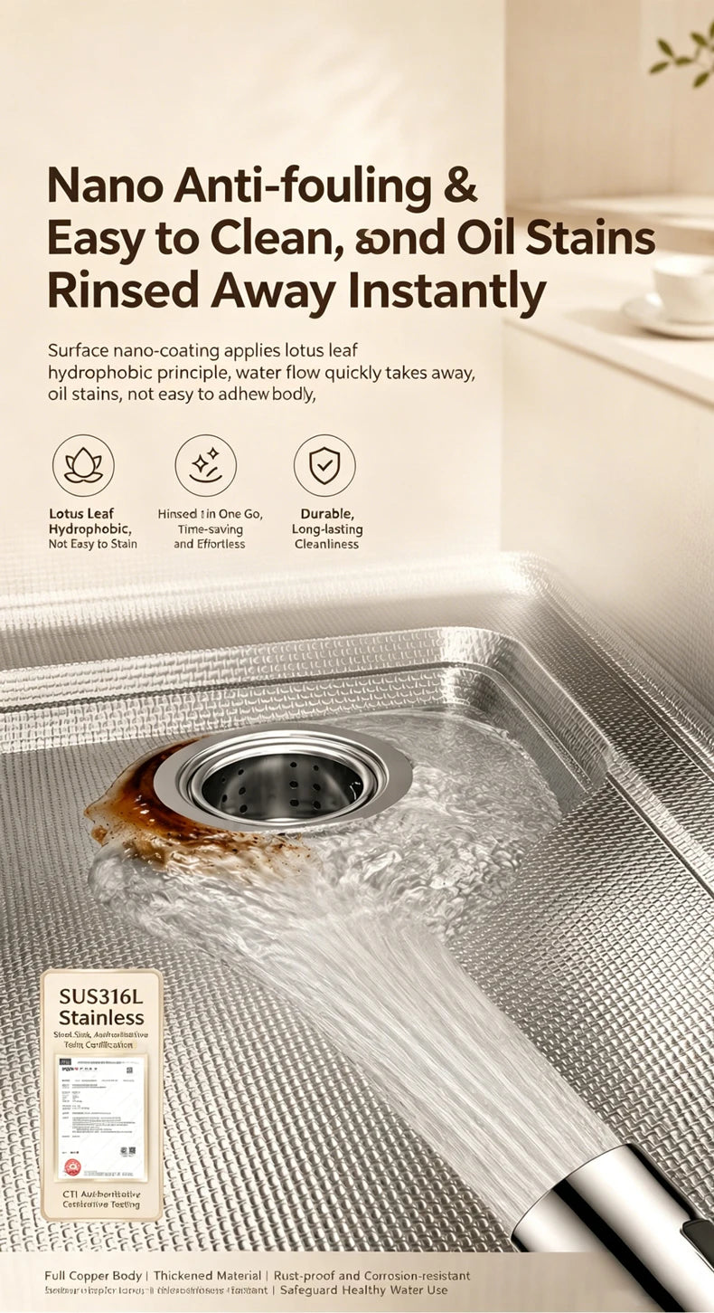 316l Stainless Steel Sink Undermount Sinks Antiscratch Rice