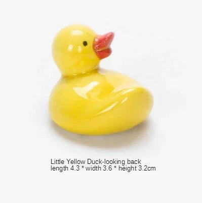 1-5pcs Funny Duck Ceramic Crafts Chopstick Shelf Resturant