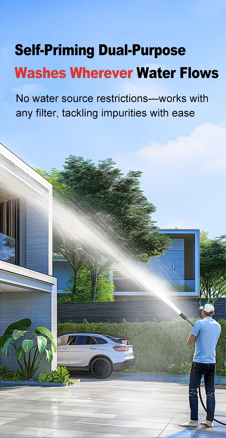 Eafc Cordless High Pressure Cleaning Car Washer 100bar