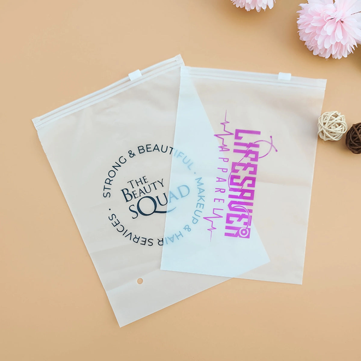 Custom Frosted Zipper Bag Storage Bag Clothing Swimsuit