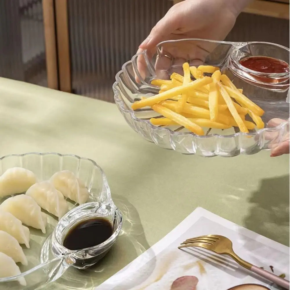 Transparent Shell Dish Vinegar Discs Creative Dumpling Plate