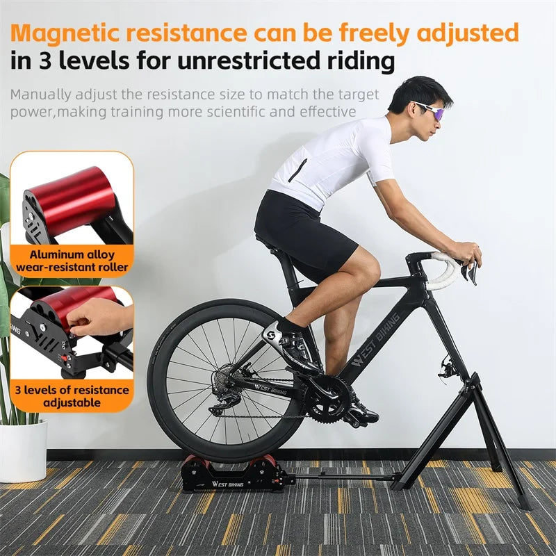 West Biking Bicycle Magnetic Resistance Roller Training Stand
