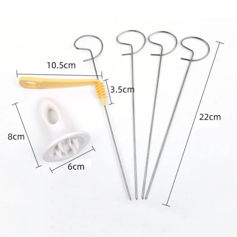 1set Stainless Steel Plastic Rotate Potato Slicer Twisted