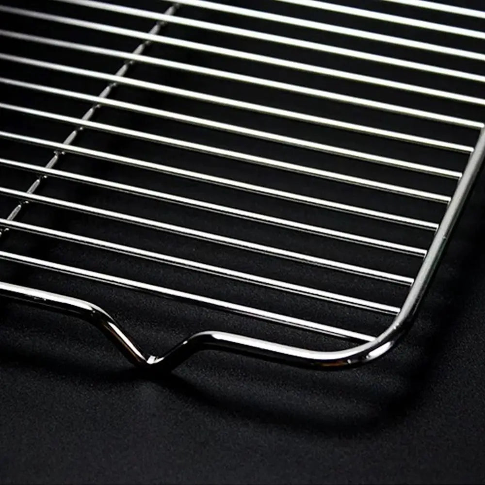 Stainless Steel Cooling Rack Non-Stick Silver Bbq Tray