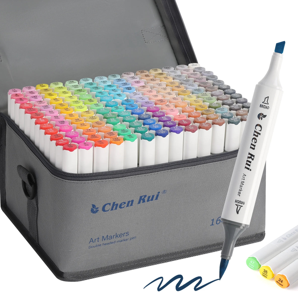 Chen Rui 48-168 Colors Brush Art Marker Dual