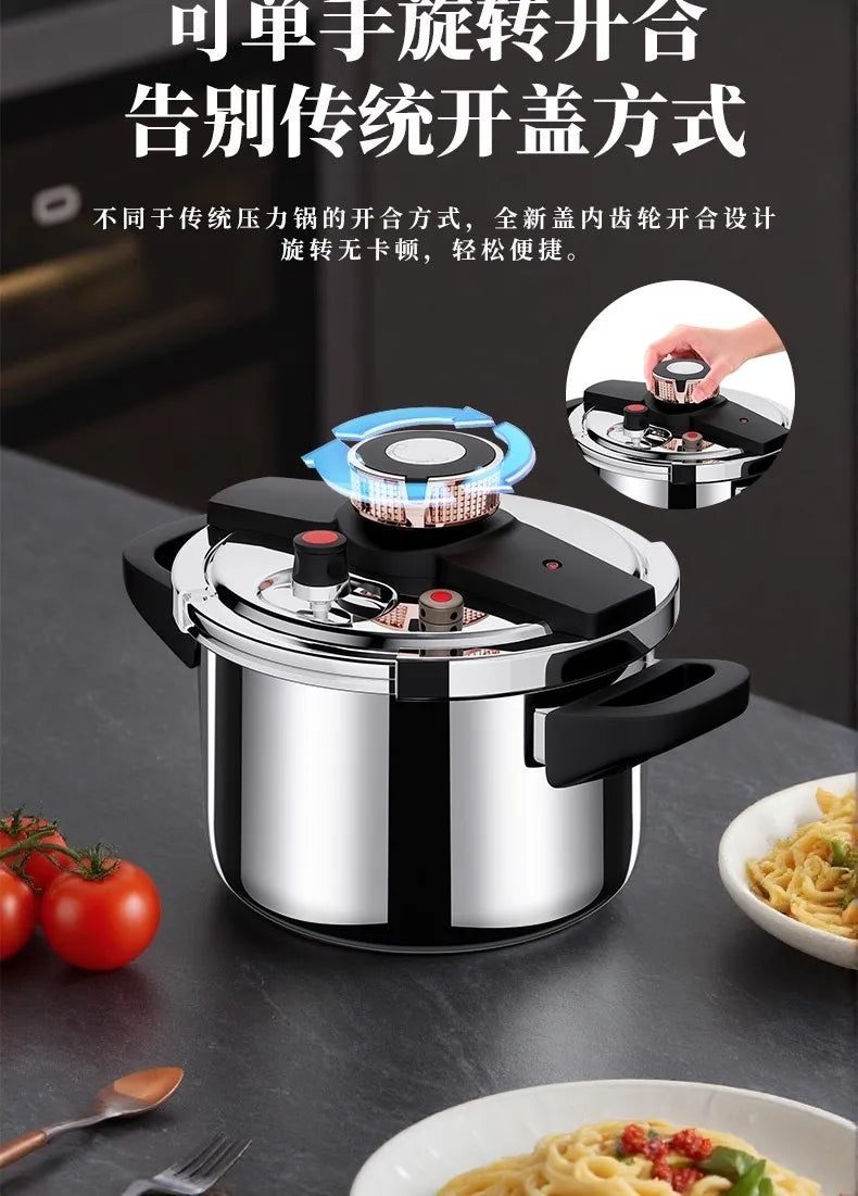 Pressure Canner 304 Stainless Steel Pressure Cooker One-Hand
