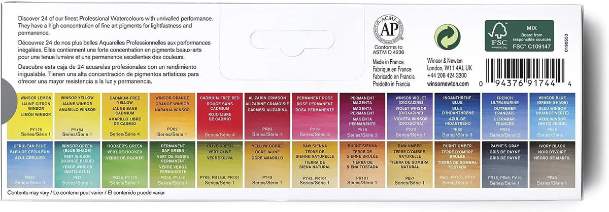 Winsor & Newton Professional Water Colour Lightweight Metal