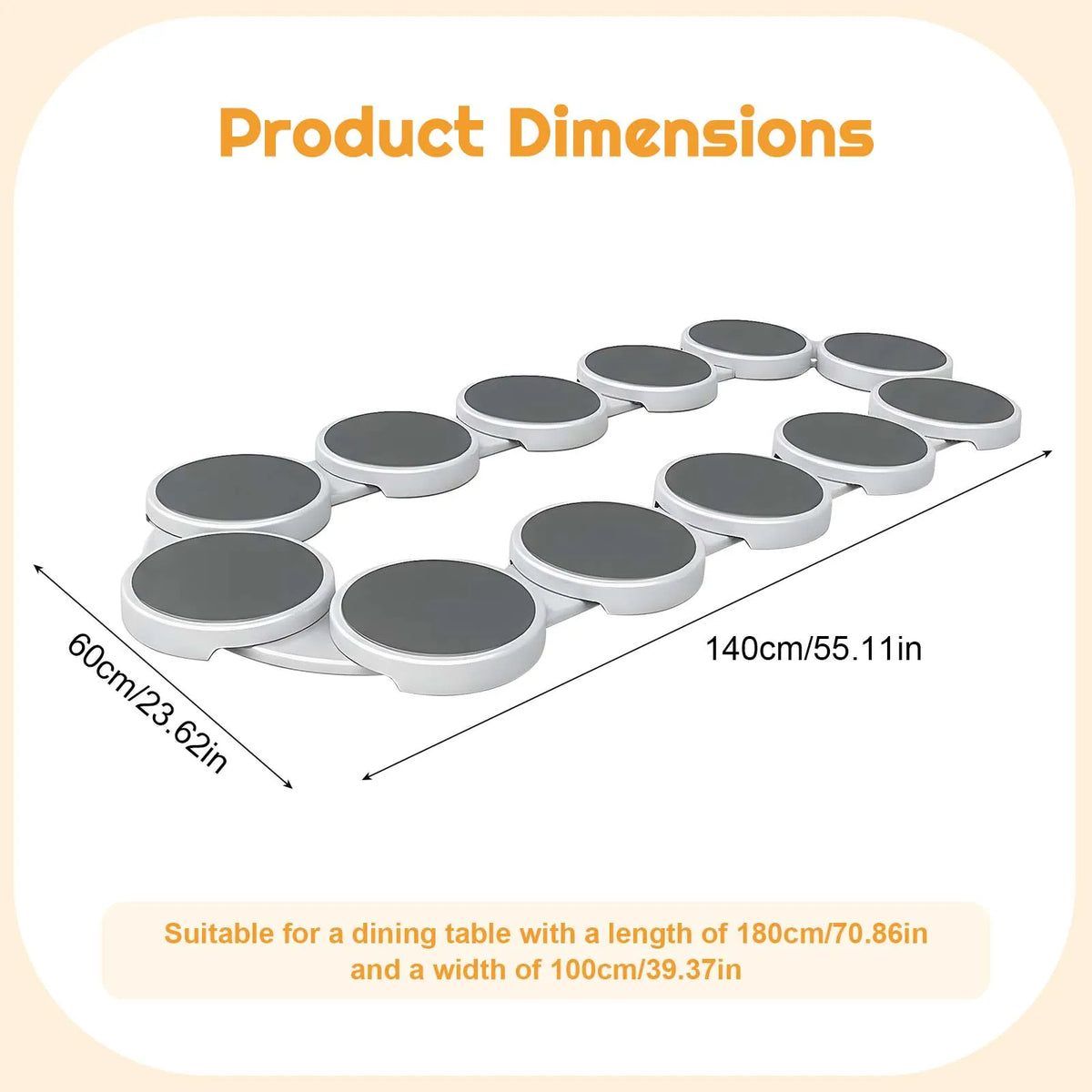 Table Turntable Tray 360 Rotation Reusable Rotating Food