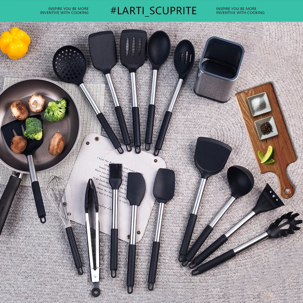 Quality Silicone Utensils Cooking Non Stick Kitchenware Heat