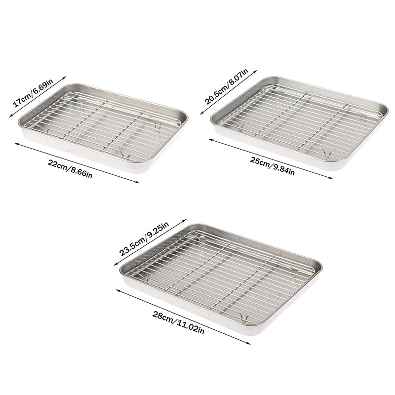Removable Cooling Rack Oven Cooking Grilling Stainless Steel