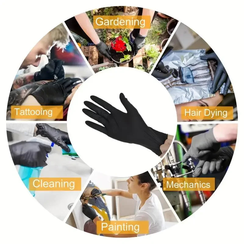 10-100pcs Latex Gloves Disposable Rubber Gloves Cooking Tattoo