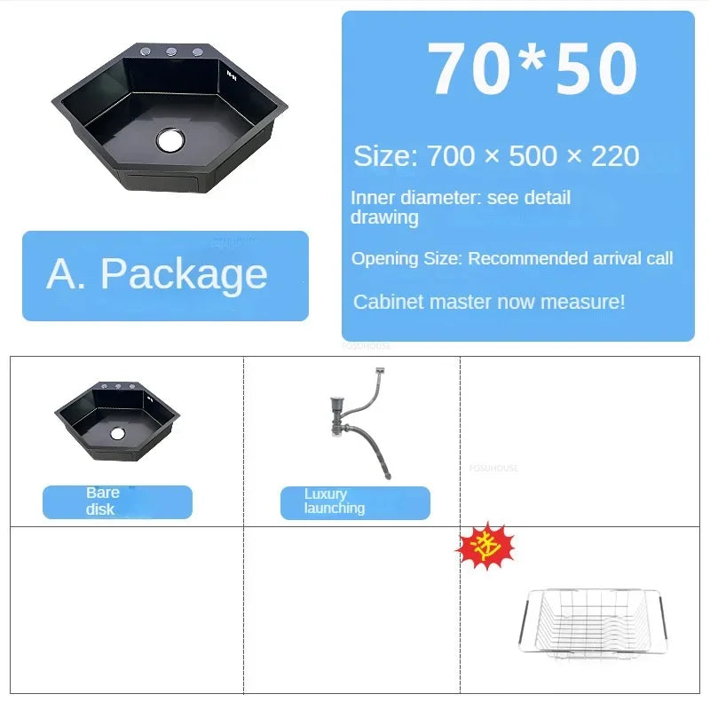 Diamond Shaped Sinks Stainless Steel Creative Corner Dish