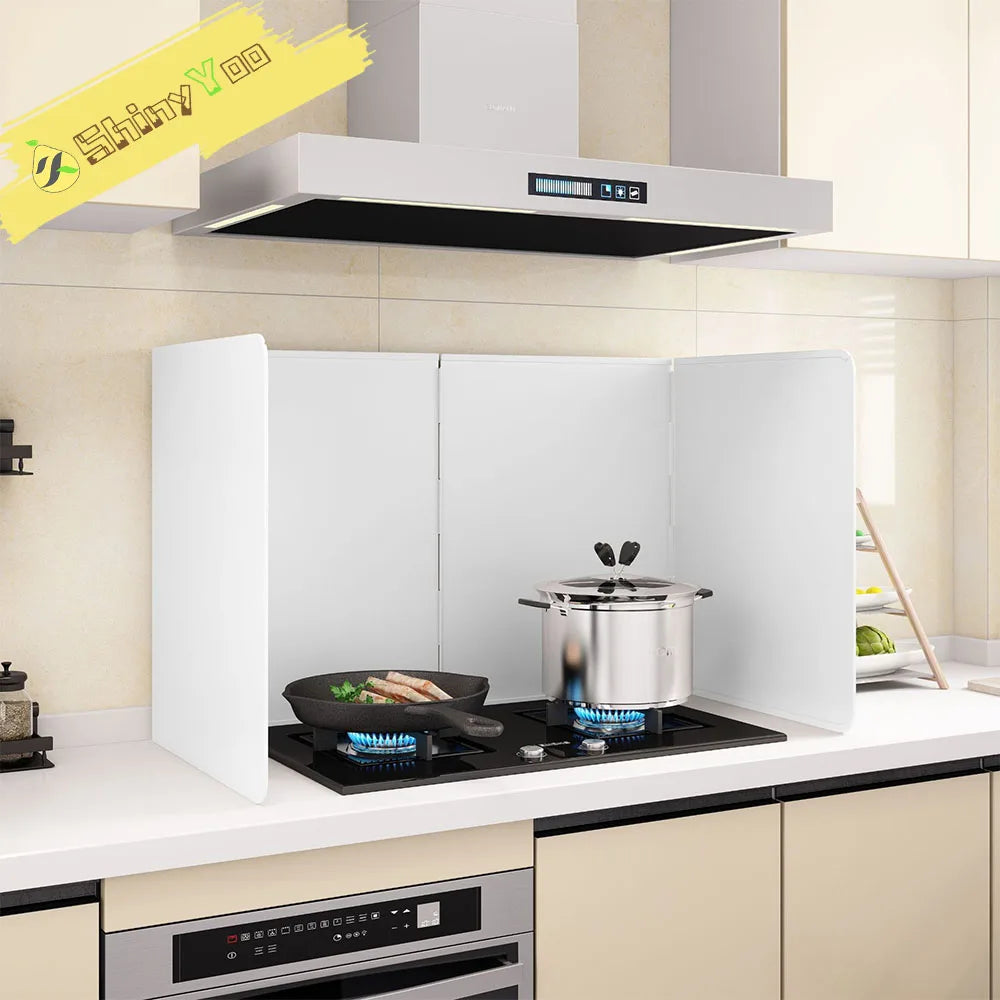 Sided Grease Splatter Guard Stove Frying Pan Foldable