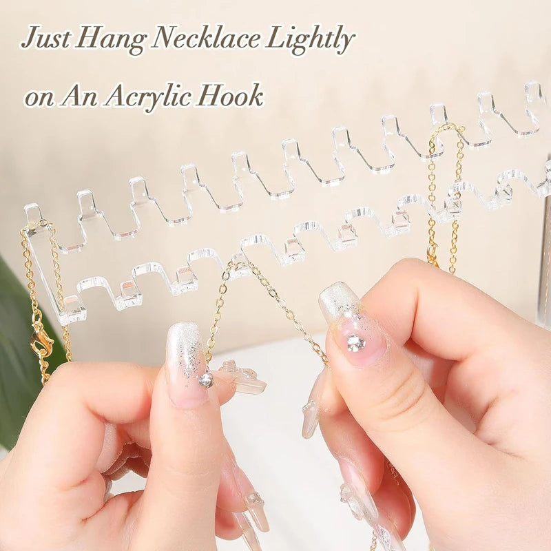 Diy Jewelry Organizer Display Stand Acrylic Necklace Hanging