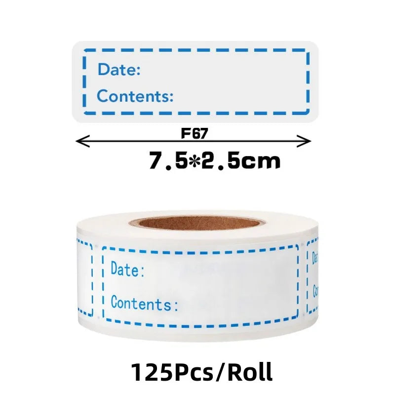 Date Roll Paper Label Waterproof Food Storage Stickers