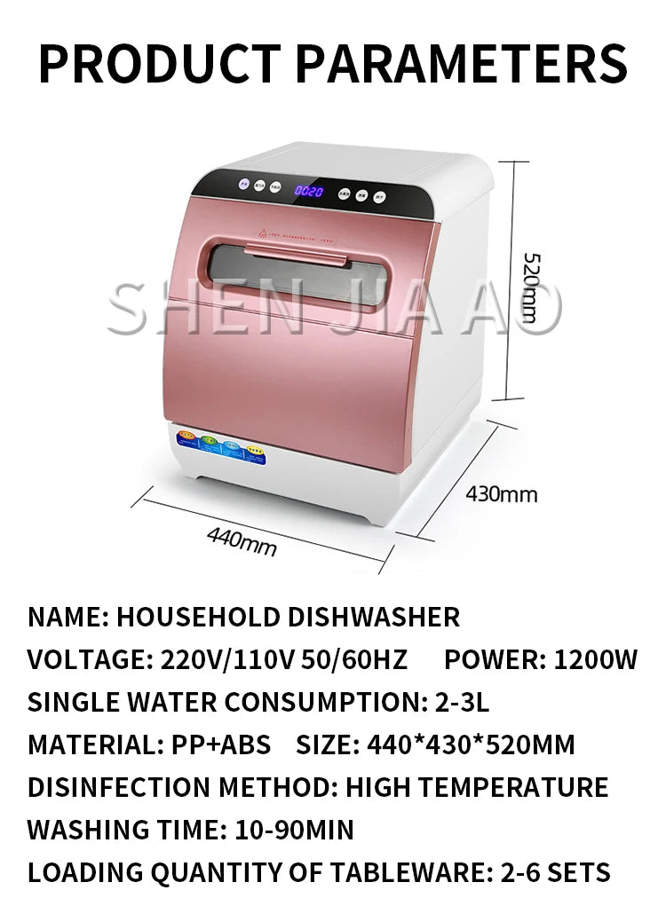 1200w Dishwasher Washing Machine Fully Automatic Dishwashers