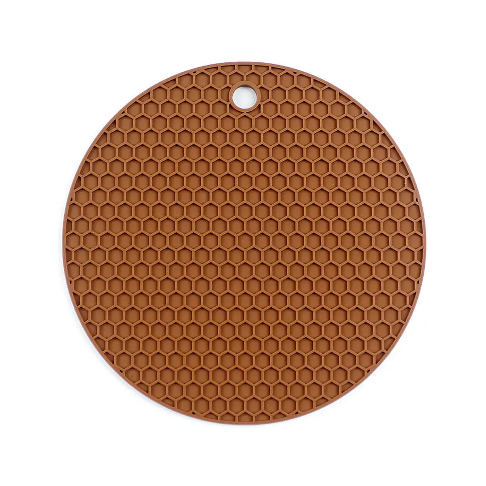 Silicone World Silicone Insulation Pad Round Honeycomb Mat