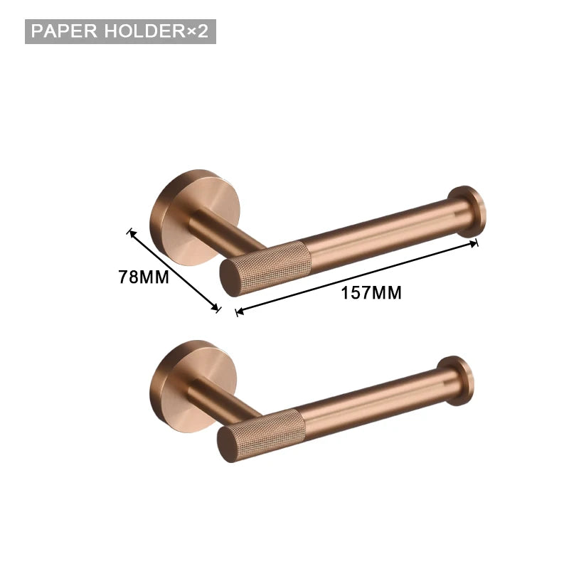 Brushed Rose Gold Stainless Steel Bathroom Hardware Towel