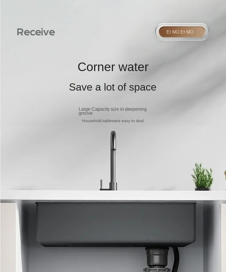 Nano 304 Stainless Steel Sink Waterfall Large Slot