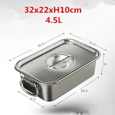 304 Stainless Steel Plate Metal Tray Handle Square