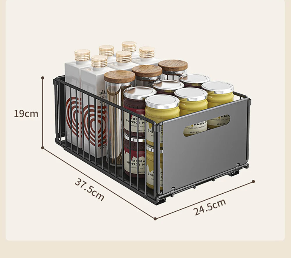 Storage Rack Pull Out Cabinet Organizer Slide Drawer