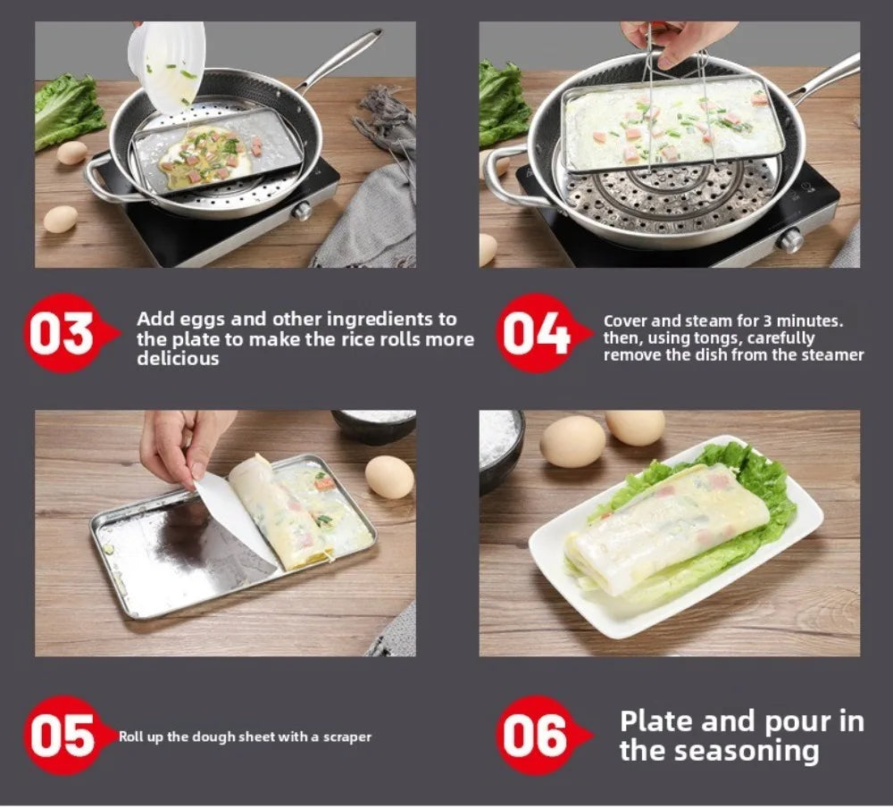 Food Grade Stainless Steel Tray Rust Resistant Rectangular