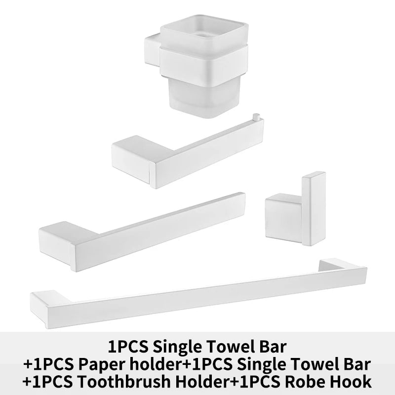Bathroom Hardware White Wall Mounted Toilet Roll Paper