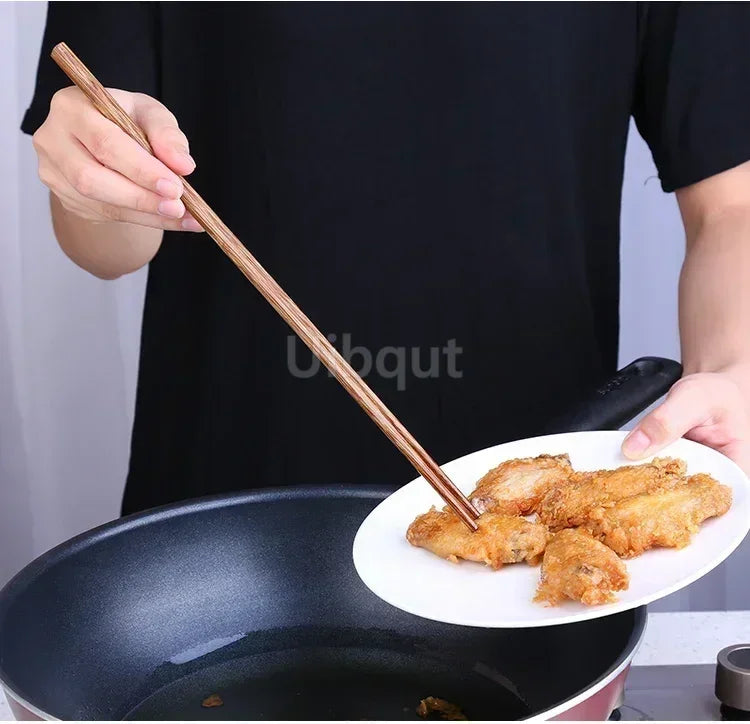 Long Chopsticks Noodles Fried Pot Chinese Style Wooden