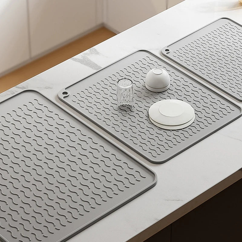 Silicone Dish Drying Mat Heat Resistant Foldable Non-Slip