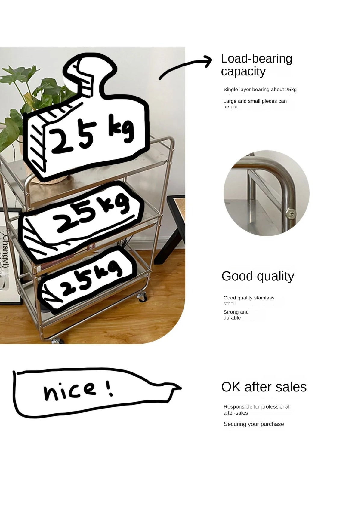 Momo Metal Shelf Ins Modern Sundries Multi-Layer Floor-To-Ceiling