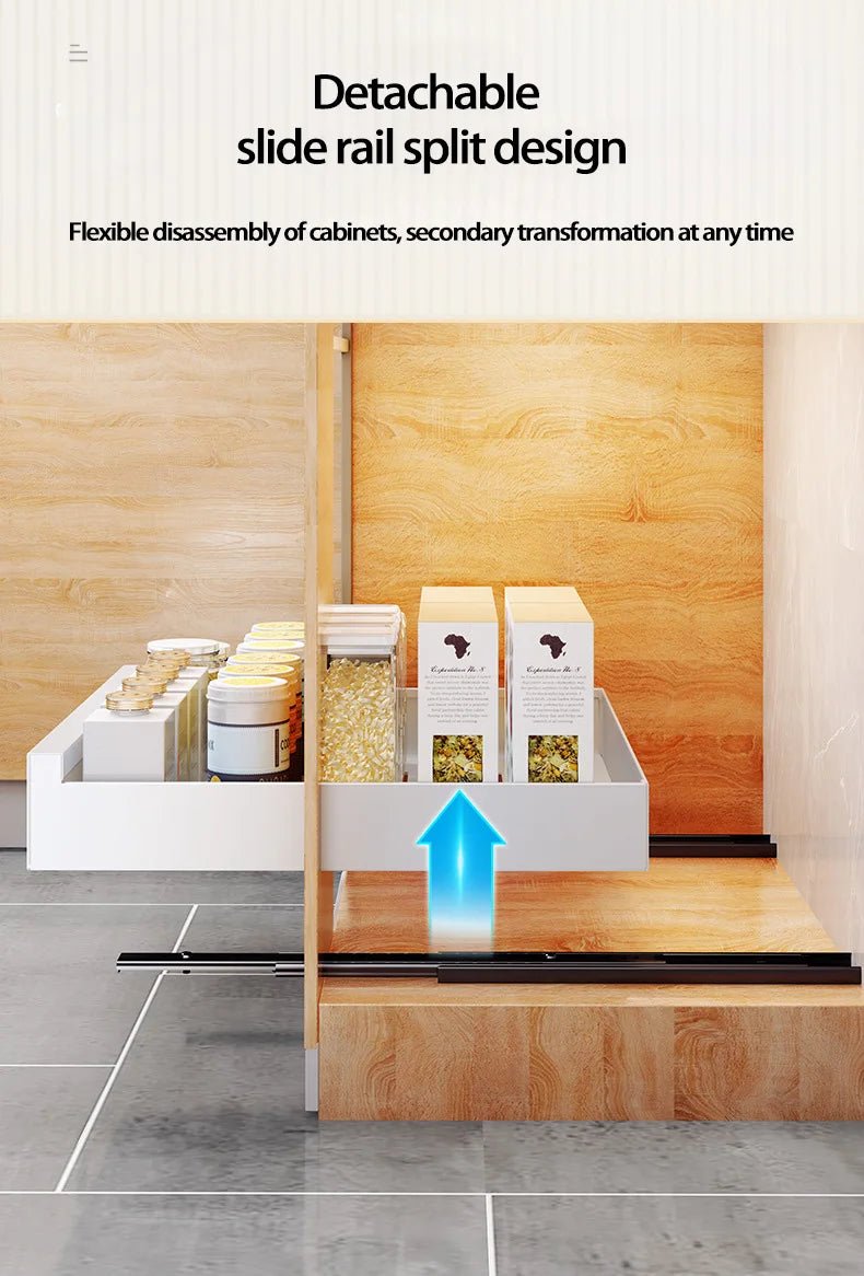 Under-Sink Cabinet Drawer Slide Pull-Out Draining Shelf