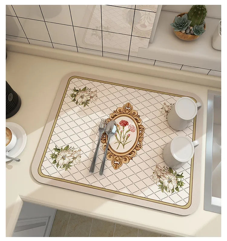 Super Antiskid Large Absorbent Draining Mat Super Absorbent
