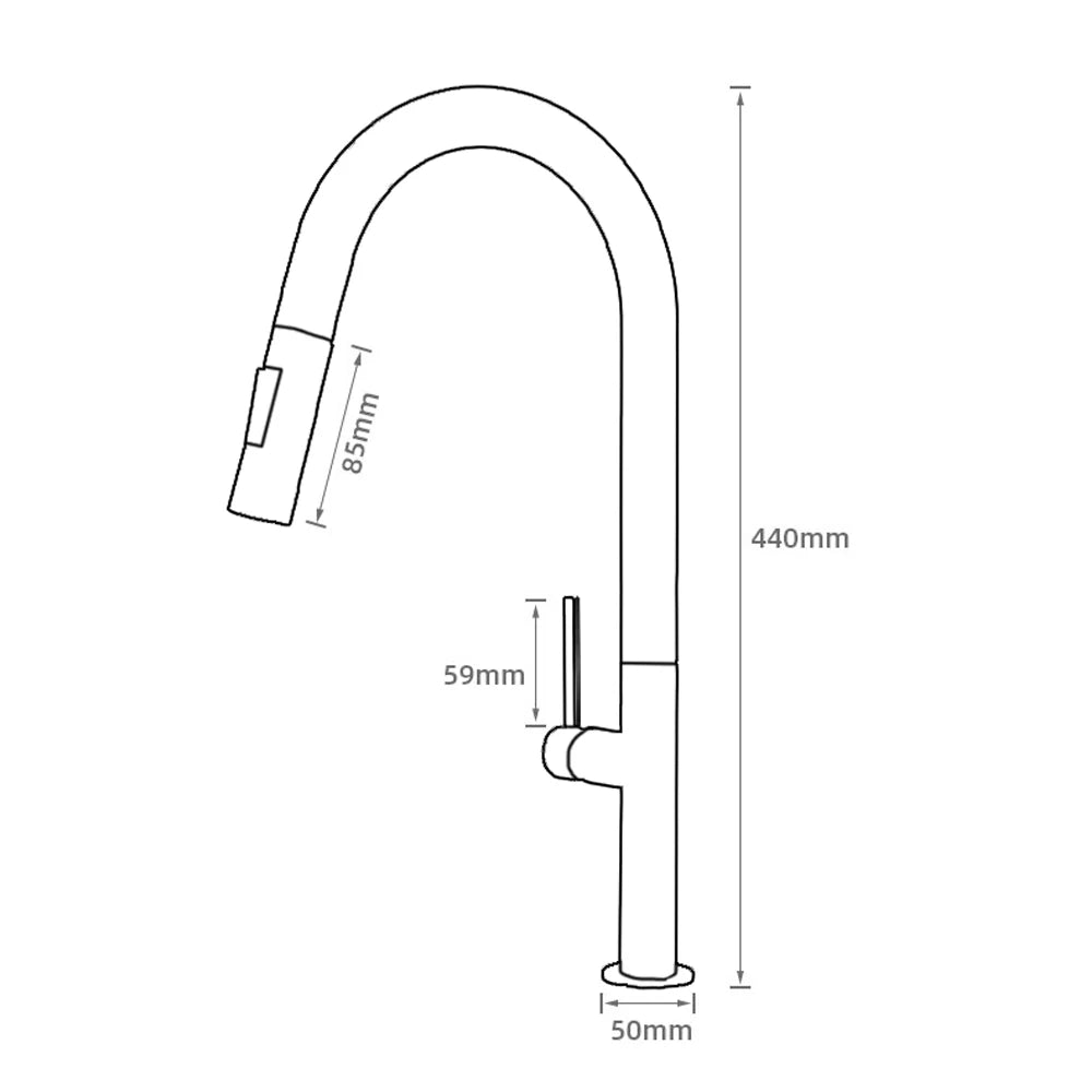 Brushed Rose Gold Faucet Pull Down Sprayer Handle