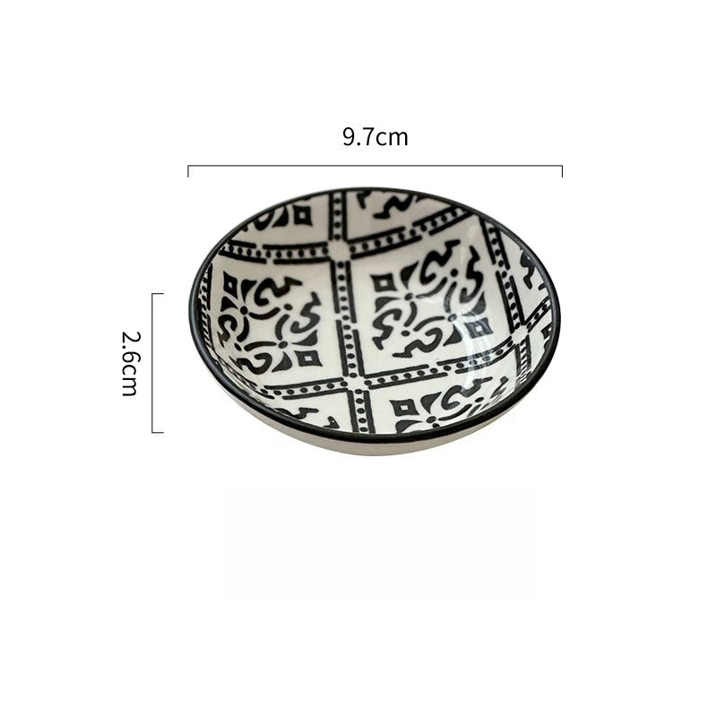 Ceramic Soy Sauce Dish Small Dipping Bowl Tableware
