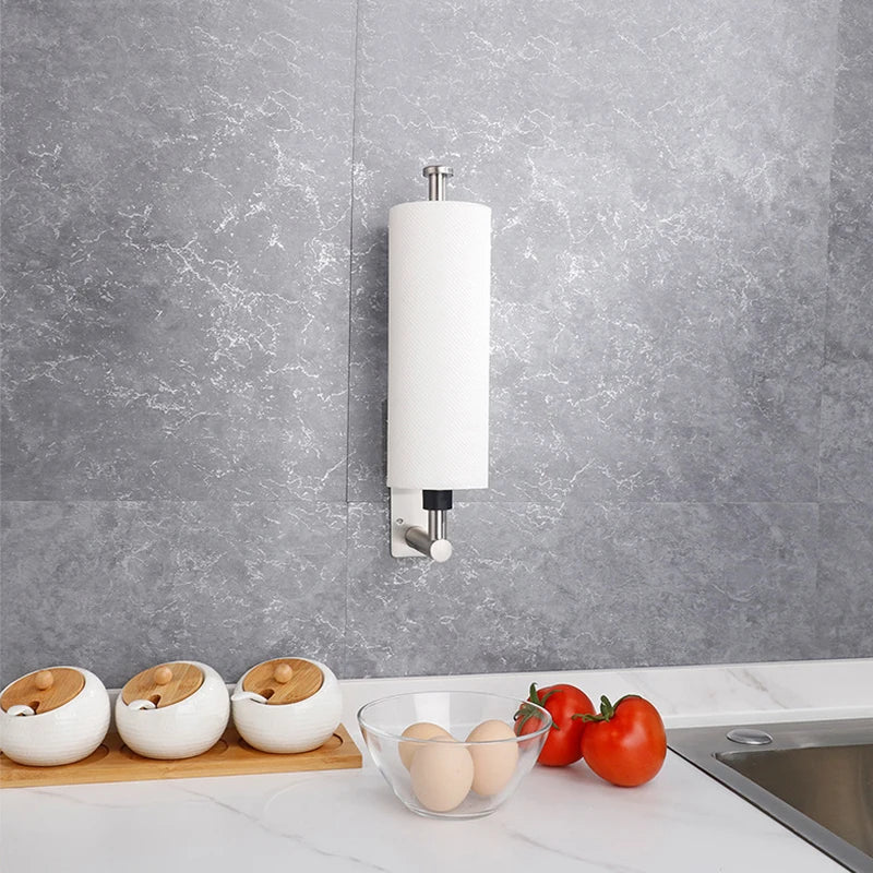 Paper Roll Holder Wall Mounted Organizer Stainless Steel