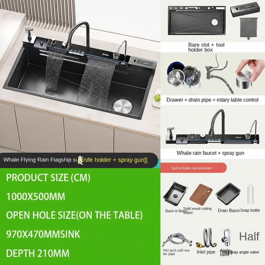 Integrated Waterfall Sink Honeycomb Technology Large Digitial