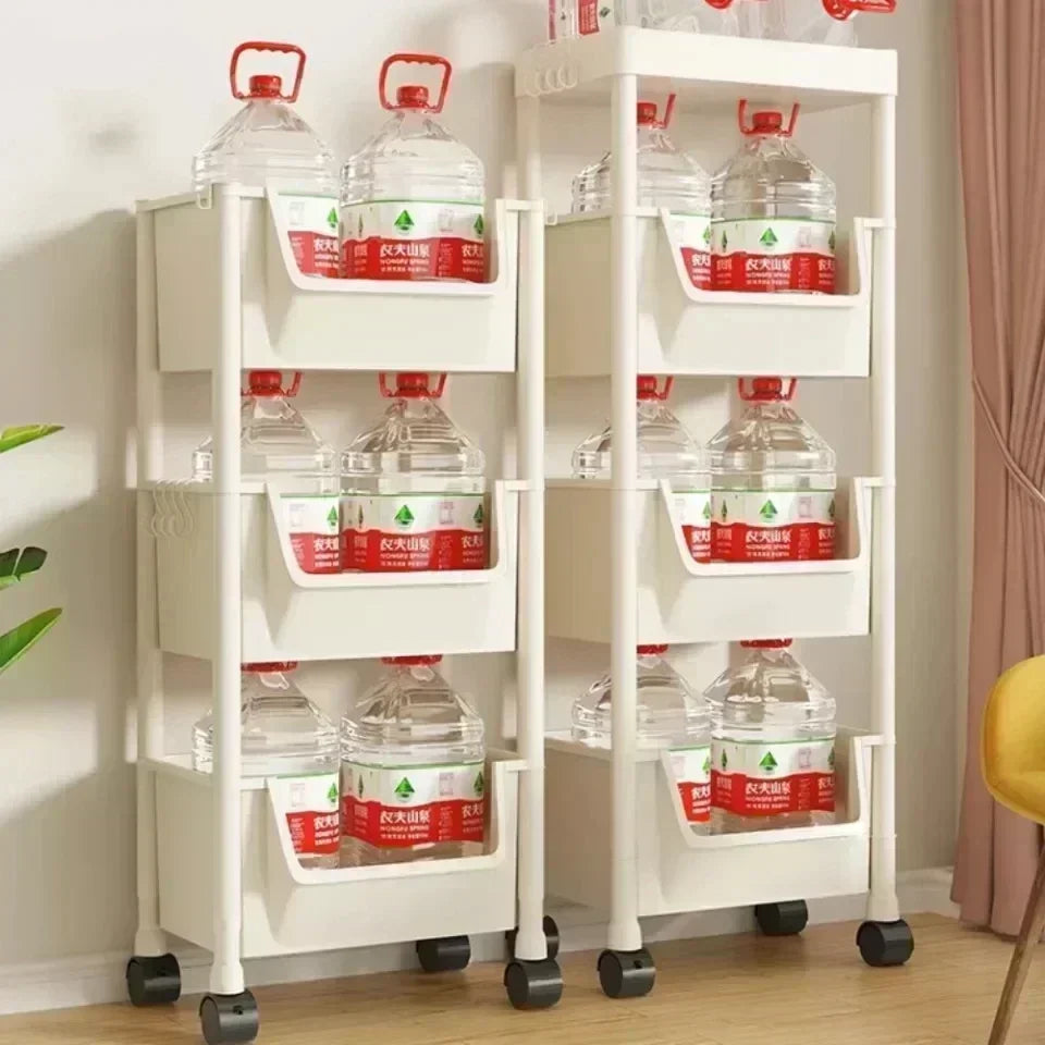 Organizer Storage Rack Mobile Snack Toy Trolley Desk